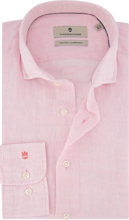 Thomas Maine overhemd linnen roze