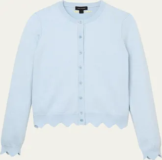 Marc Jacobs Scalloped Daisy Crewneck Cardigan