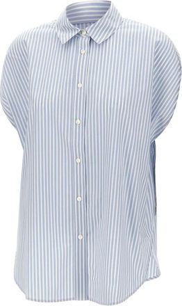 Woolrich Gestreepte Katoenen Blouse - Dames - Overhemden - Blauw - XS - Katoen - Overhemden