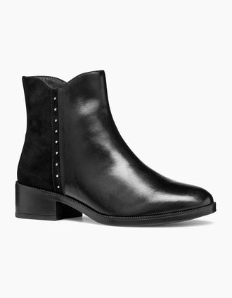 Geox Womens Geox D Camexia Leather Womens Black Boots - Size: 7.5