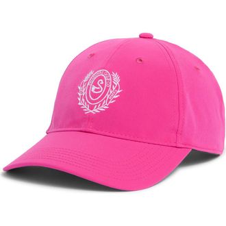 Swannies Emblem Snapback Baseball Cap in Raspberry at Nordstrom