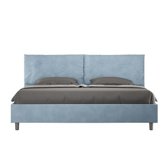 ITYhome Letto Matrimoniale King Size Rivestito In Microfibra Con Cuscini Xl - Appia Large - Dimensione Rete: 200x200 - Tipologia Letto: Senza Rete - Colore: A