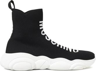 Moschino Teddy Schoenen Hoge Sok Sneakers - Dames - Sneakers - Zwart - 38 EU - Polyester - Schoenen