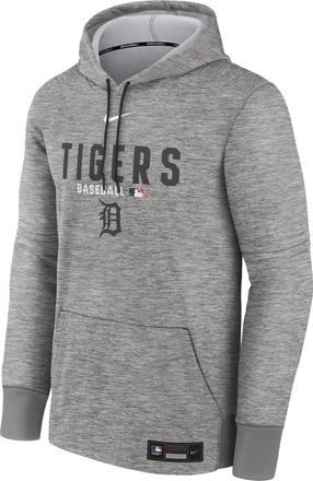 Nike Mens Detroit Tigers Authentic Collection Nike Therma MLB Pullover Hoodie in Grey | NAC311TQDG-RMG