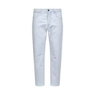 Stone Island Straight Jeans, male, Blue, Size: W36 Regular Straight Five-Pocket Jeans