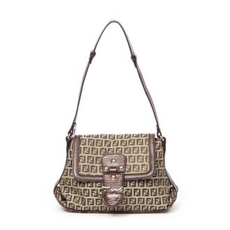 Fendi Pre-owned Womens Shoulder Flap Bag - Beige - One Size