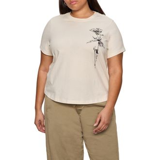Sanctuary Timeless Dandelion Graphic Organic Cotton T-Shirt in Collagen White/Dandelion at Nordstrom, Size 1 X