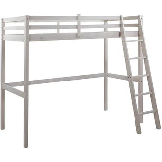 Vente-Unique Letto a soppalco 90x190 cm in Pino massello sbiancato - gedeon