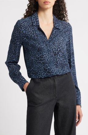 Kobi Halperin Gavin Button-Up Shirt in Midnight Multi at Nordstrom, Size X-Small