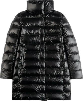 Fay Polyester Puffer en Parka Jas - Dames - Parka Jassen - Zwart - M - Polyester - Jassen