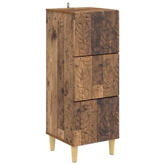 vidaXL Cajonera Madera Envejecida 33 X 34,5 X 90 Cm Vidaxl