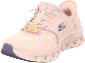 Skechers Womens Glide-Step Pro Hands Free Slip-in Trainers, Cream White Purple Blue Grey, 4 UK