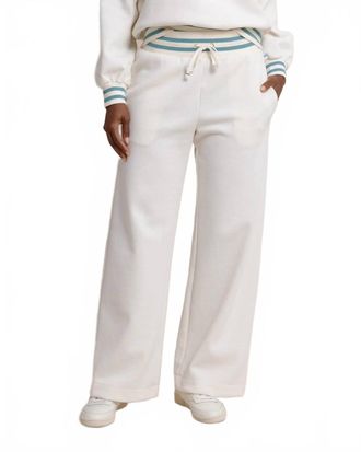 Southern Tide Womens Cosette Luxe Wide Leg Lounge Pant In Sand White