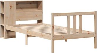 vidaXL Bookcase Bed without Mattress 75x190cm Solid Wood Pine Vidaxl