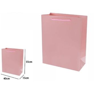Trade Shop Trade Shop - Set 3 Pz. Buste Borsa Regalo Sacchetti 55x40x15 Cm 69922 Rosa Con Manico Cordino