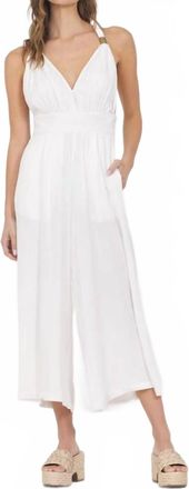 Vintage Havana Salt And Sun Linen Jumpsuit In White