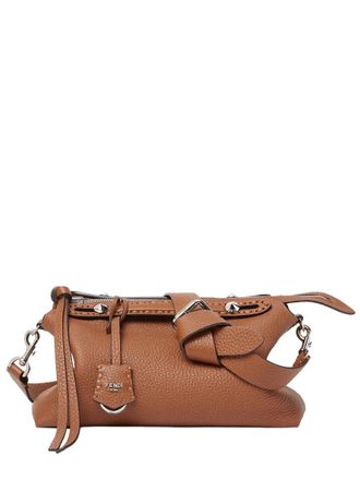 Fendi Womens Shoulder Bag By The Way Saddlery Orange Leather Handbags Hand