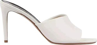PARIS TEXAS Witte leren sandalen met hoge hak - Dames - Muiltjes - Wit - 36 1/2 EU - Leer - Schoenen