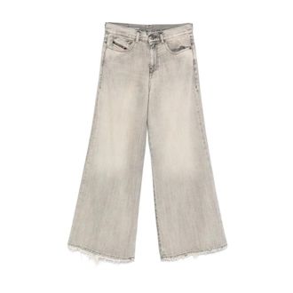 Diesel Wide Jeans, female, Beige, Size: W29 Diesel Trousers