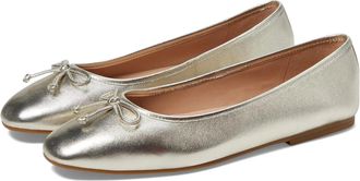 Cole Haan Womens Cole Haan Yara Ballet Flat Soft Gold Leather Round Toe Slip On HAWK1497
