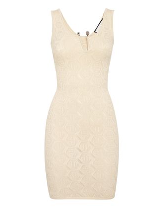 Philipp Plein Viscose Mini Dress Monogram