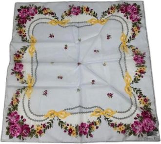 Dior Pre-owned Zijden Sjaal - Dames - Vintage Accessoires - Wit - ONE Size - Vintage