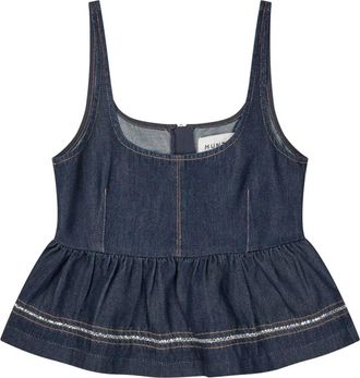 Munthe Sleeveless Tops - Dames - Tops zonder mouwen - Blauw - 2XL - Tops