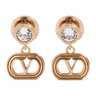 Valentino Garavani Earrings, female, Yellow, Size: ONE SIZE VLogo Signature Stud Earrings