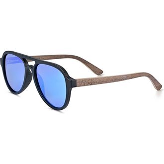 Earth Wood Mazatlan Polarized Sunglasses in Walnut/blue at Nordstrom