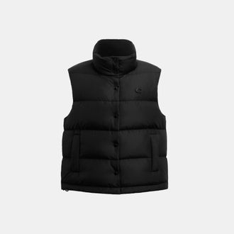 Coach Womens Puffer Vest - Black - Size X-Small