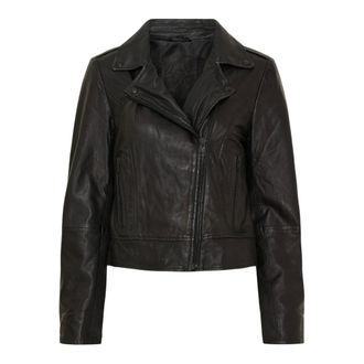 Notyz Notyz - Timeless Biker Jacket - Dames - Jassen - Zwart - Maat: 2XL Leer