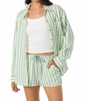 O'Neill Brenda Stripe Beach Shorts In Green