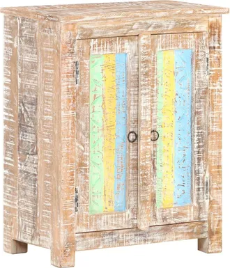 vidaXL Vidaxl - Aparador De Madera De Mango Rugosa 61x35x76 Cm
