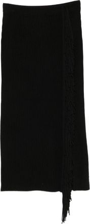 Emporio Armani Falda midi con flecos de Emporio Armani
