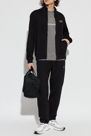 Emporio Armani T-shirt With Printed Logo, Mens, Grey