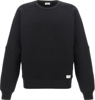 Saint Laurent Black Logo Patch Sweatshirt