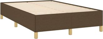 vidaXL Estructura De Cama Sin Colch&oacute;n Tela Marr&oacute;n Oscuro 120x190 Cm Vidaxl