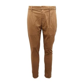 Dondup Broeken, Heren, Bruin, W35, Italiaanse Stijl Broek