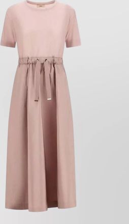 Herno midi dress crew neck short sleeves