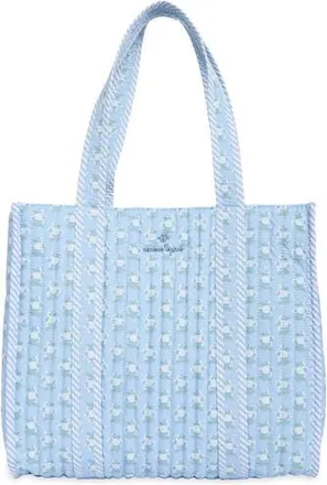 Nanette Lepore Floral Quilted Tote with Bear Charm & Crossbody Bag in Blue Hydrangeas Small Bunches at Nordstrom Rack