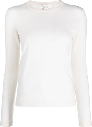 Ralph Lauren Collection cashmere crew-neck jumper - women - Cashmere - L - Neutrals
