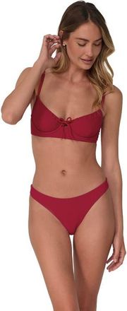 Swim Systems Avila Underwire Bikini Swimsuit Top in Cherry Pie Scrunch at Nordstrom, Size Xx-Large