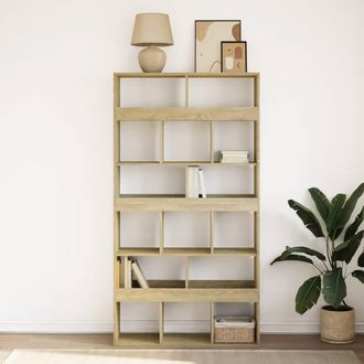 Berkfield Home Classic Bookcase Sonoma Oak 100x33x187.5 cm Engineered Wood in Light Oak
