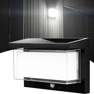 No Brand L&aacute;mpara De Porche Con Sensor Y Alimentada Por Energ&iacute;a Solar, Luz Suave De Alto Brillo, Panel Solar De Alta Eficiencia, Resistente Al Agua Ip65, Inal&aacute;m