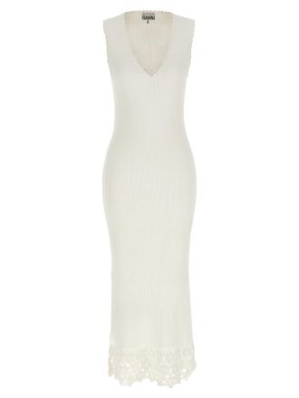 Ganni Ganni Organic Cotton Long Womens Dress