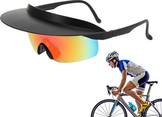 Generic Bicycle Sunglasses - Adult Visor Glasses - Outdoor Visor Mirror Coated Sports Sunglasses for Running Camping Golf Driving Climbing Backpacking Fishing
