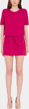 Amanda Uprichard Willa Romper In Magenta