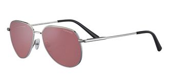 Serengeti Eyewear Haywood Small Polarized SS544004 Mens Sunglasses Silver Size 55