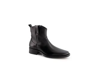 Andrea Mens Comfortable Leather Boots In Black