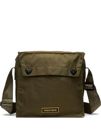 Human Made heart-embellished military messenger bag - unisex - Nylon - One Size - Green